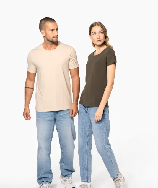 K3013 - Dames-t-shirt ronde hals korte mouwen White