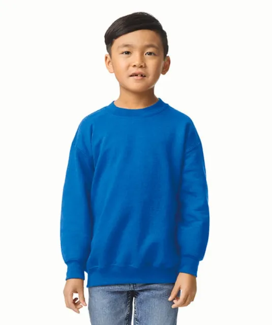 GI18000B - Heavy Blend™ Classic Fit Kinder sweater met ronde hals White