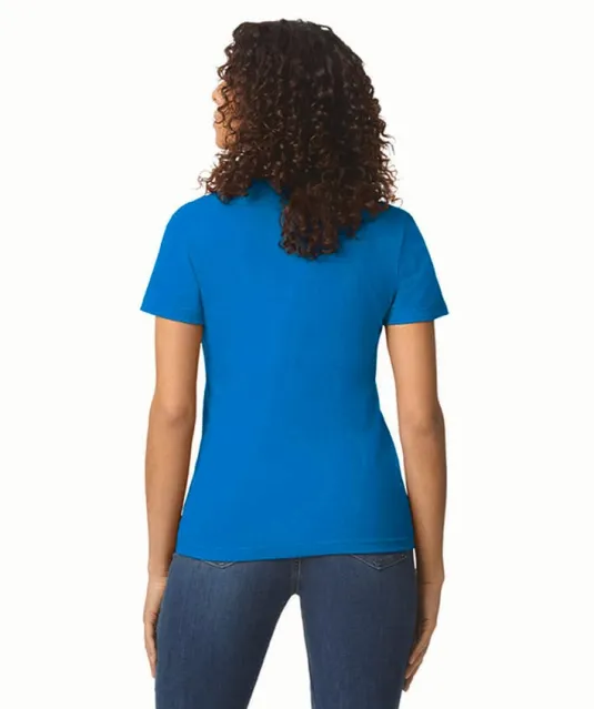 GI65000L - Dames-T-shirt Softstyle Midweight White
