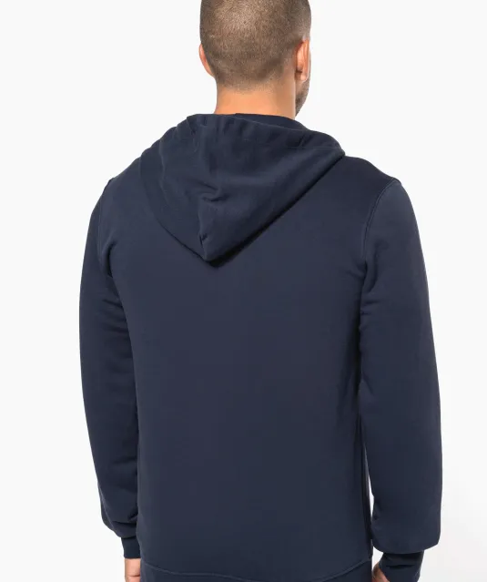 K4030 - Ecologische herensweater met capuchon en ritssluiting White