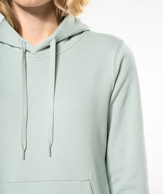 K4028 - Ecologische damessweater met capuchon White