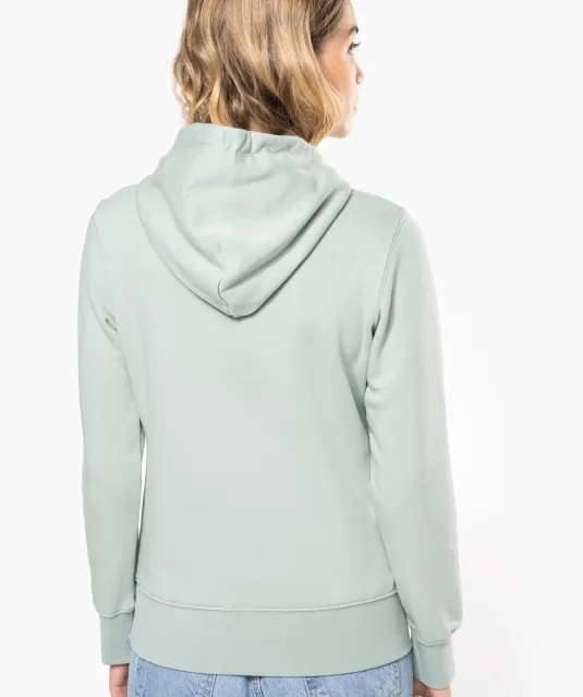 K4028 - Ecologische damessweater met capuchon White