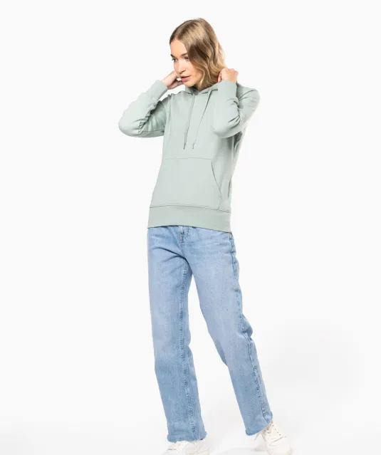 K4028 - Ecologische damessweater met capuchon White