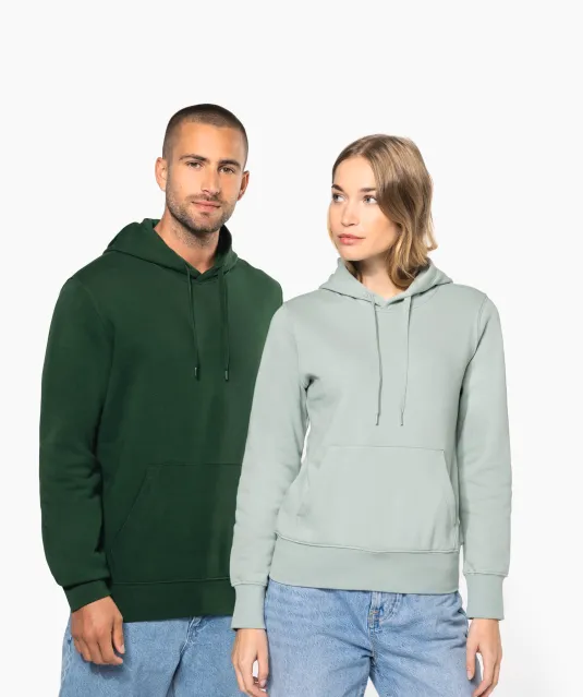 K4028 - Ecologische damessweater met capuchon White