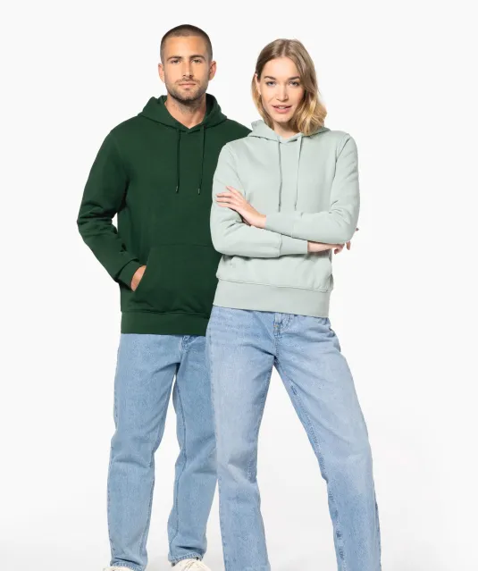 K4028 - Ecologische damessweater met capuchon White