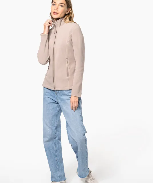 K907 - Microfleece met rits dames Natural