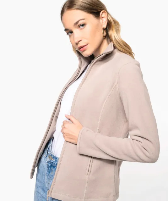 K907 - Microfleece met rits dames Natural