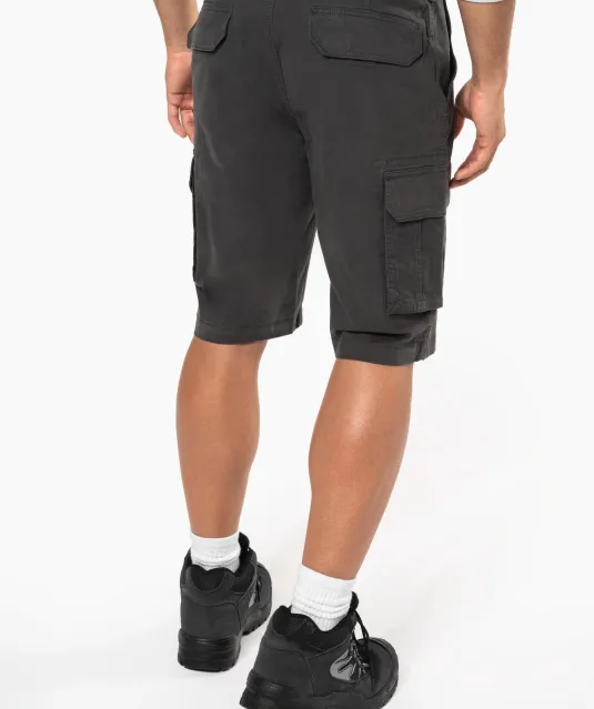 K754 - Herenbermuda met diverse zakken Camel