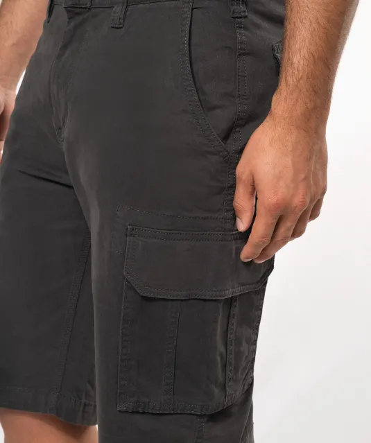 K754 - Herenbermuda met diverse zakken Camel
