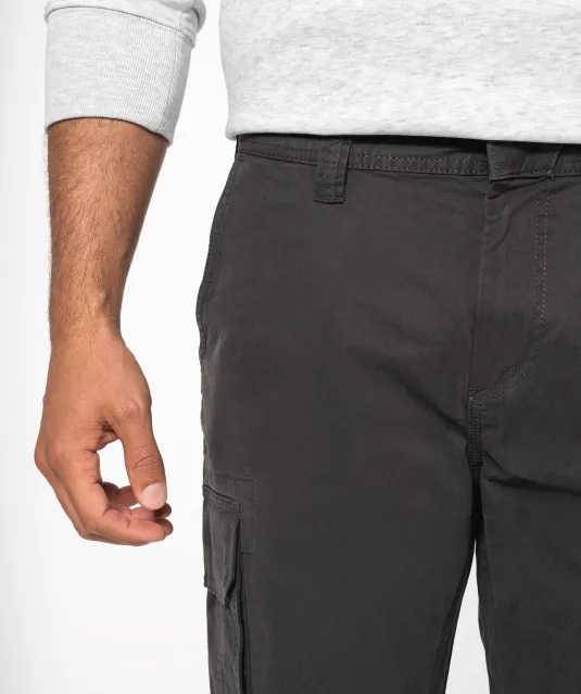 K754 - Herenbermuda met diverse zakken Camel