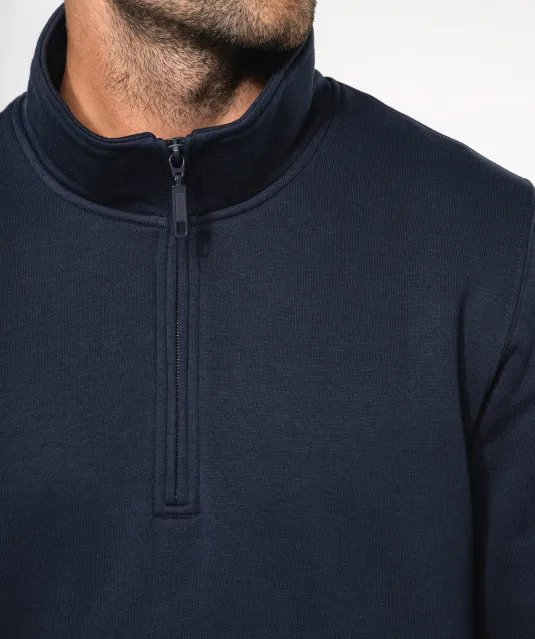 K487 - Sweater met ritskraag Black