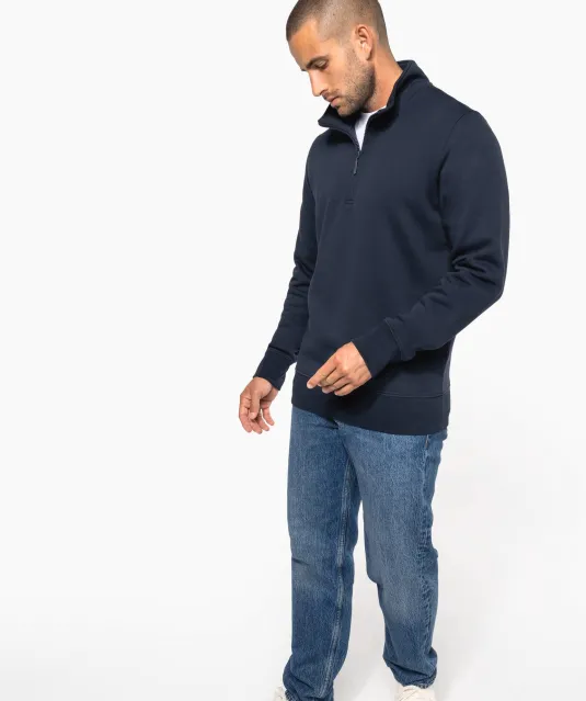 K487 - Sweater met ritskraag Black