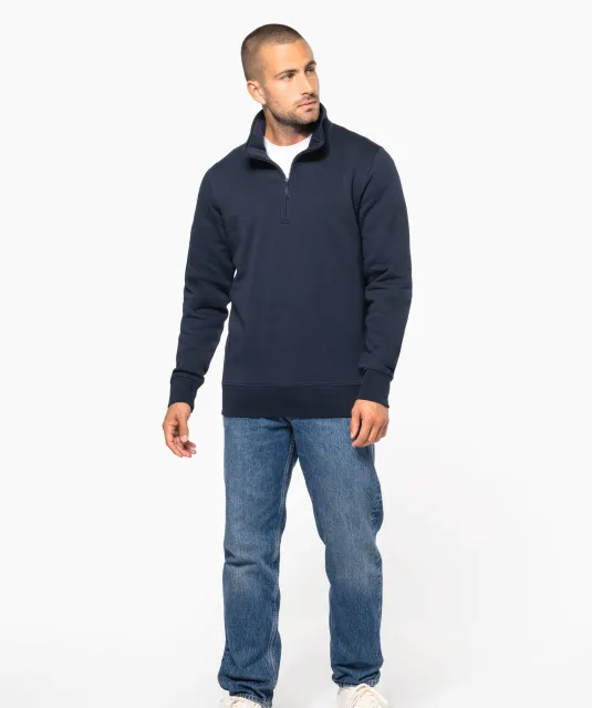 K487 - Sweater met ritskraag Black