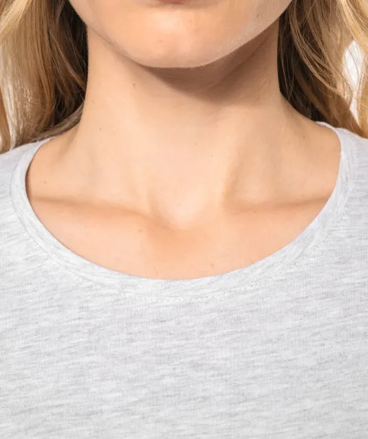 K383 - Dames T-shirt ronde hals lange mouwen White