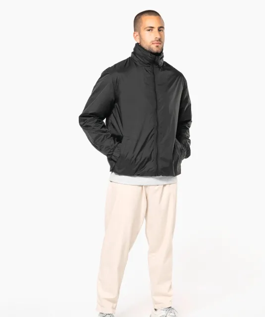 K687 - Gevoerde windbreaker heren Forest Green