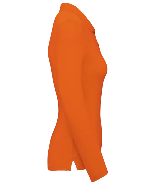 WK277 - Damespolo lange mouwen Orange