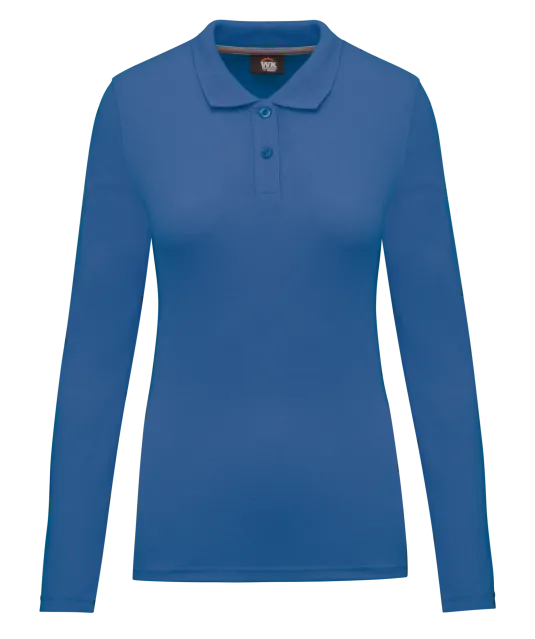 WK277 - Damespolo lange mouwen Light Royal Blue