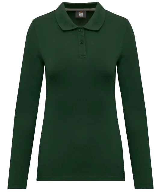 WK277 - Damespolo lange mouwen Forest Green