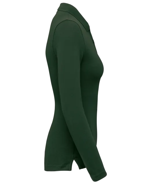WK277 - Damespolo lange mouwen Forest Green