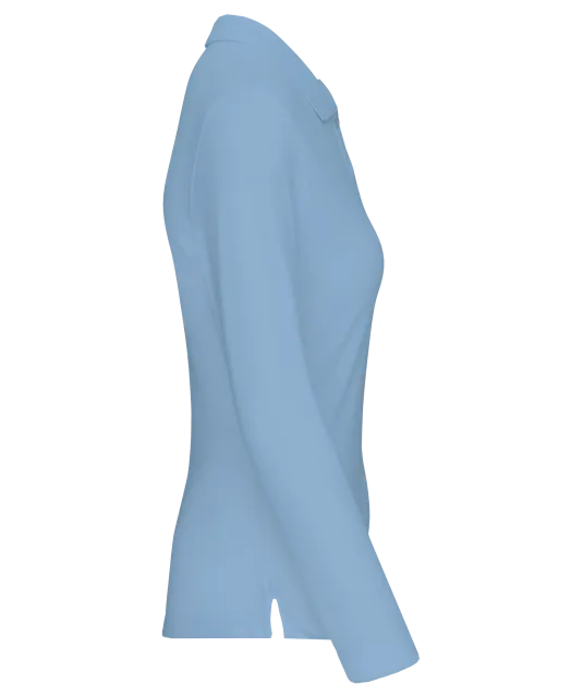 WK277 - Damespolo lange mouwen Sky Blue