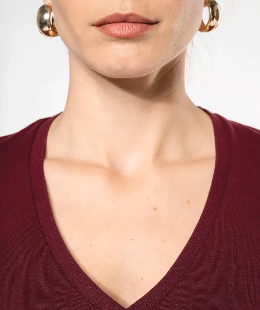 K3029IC - Dames-t-shirt BIO150 IC V-hals White