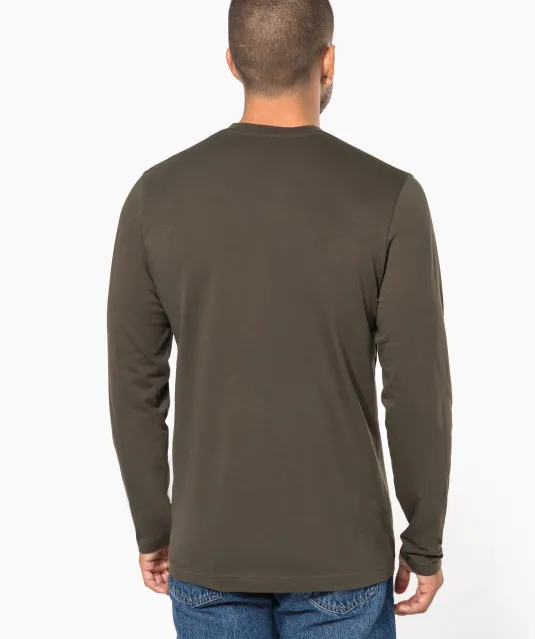 K358 - T-shirt V-hals lange mouwen White