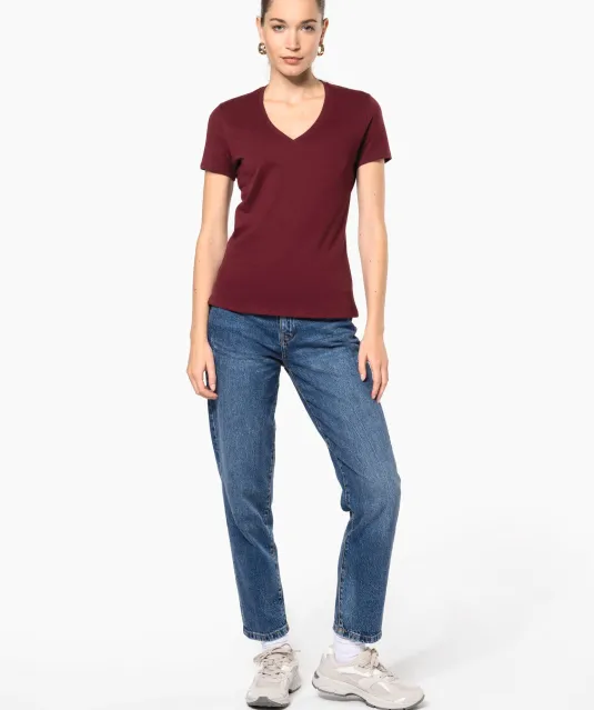 K3029IC - Dames-t-shirt BIO150 IC V-hals White