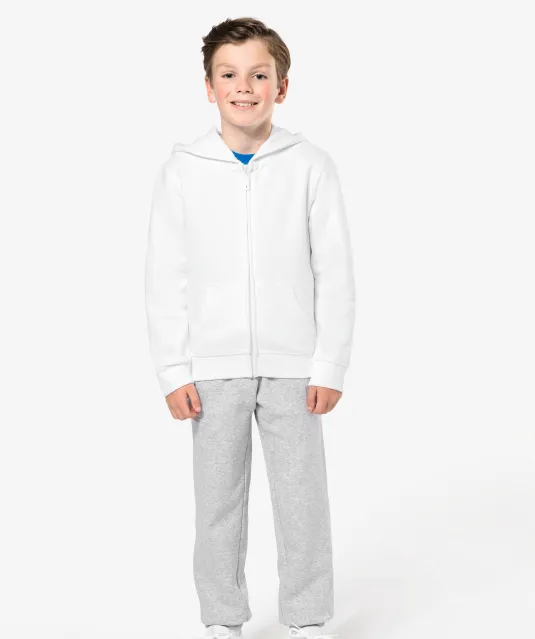 K455 - Kinder sweatvest met capuchon White
