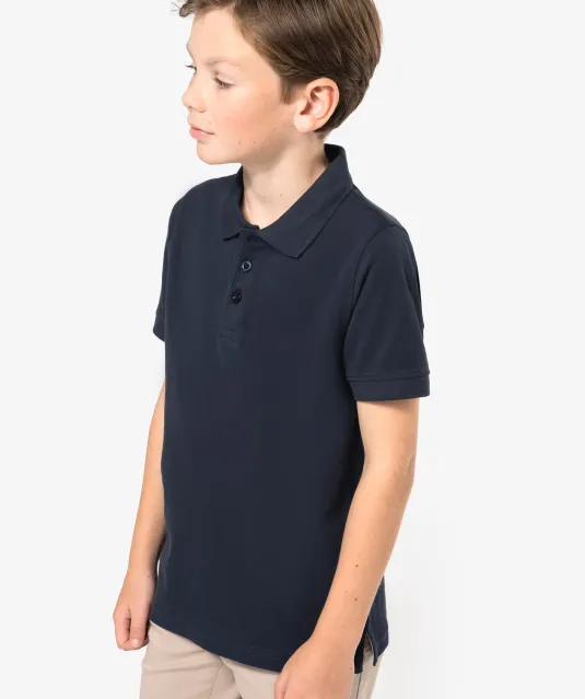 K249 - Kinderpolo korte mouwen White