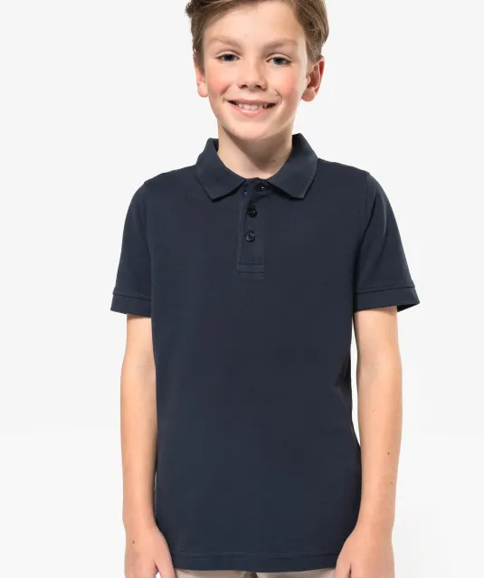 K249 - Kinderpolo korte mouwen White