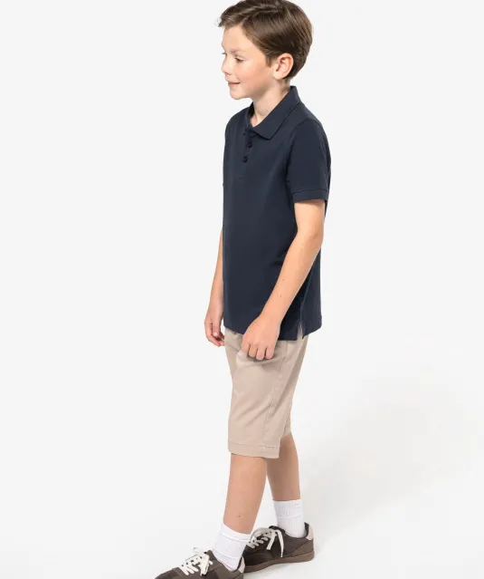 K249 - Kinderpolo korte mouwen White