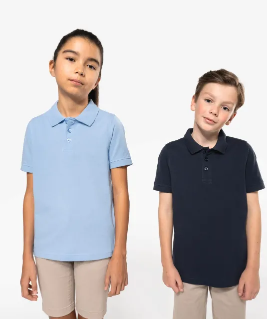 K249 - Kinderpolo korte mouwen White