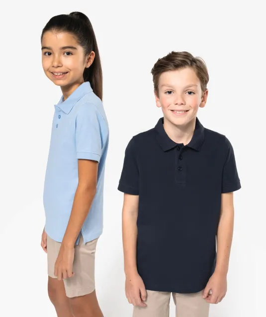 K249 - Kinderpolo korte mouwen White