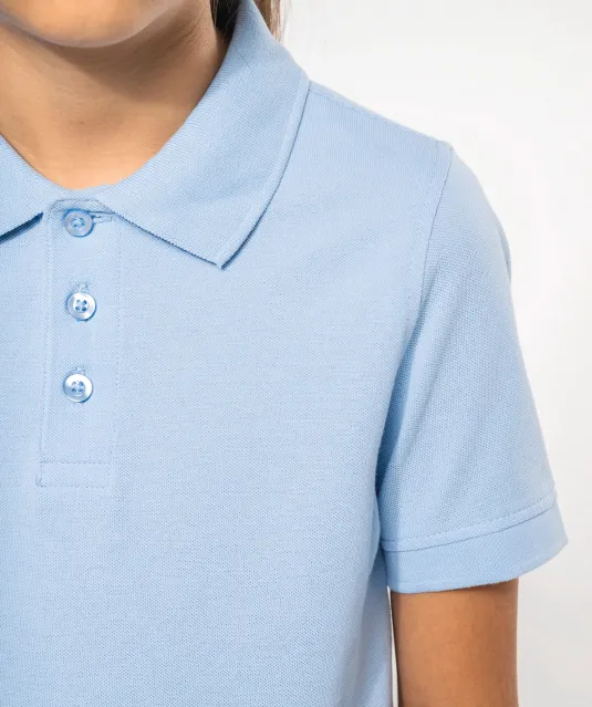 K249 - Kinderpolo korte mouwen White
