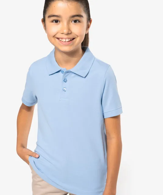 K249 - Kinderpolo korte mouwen White