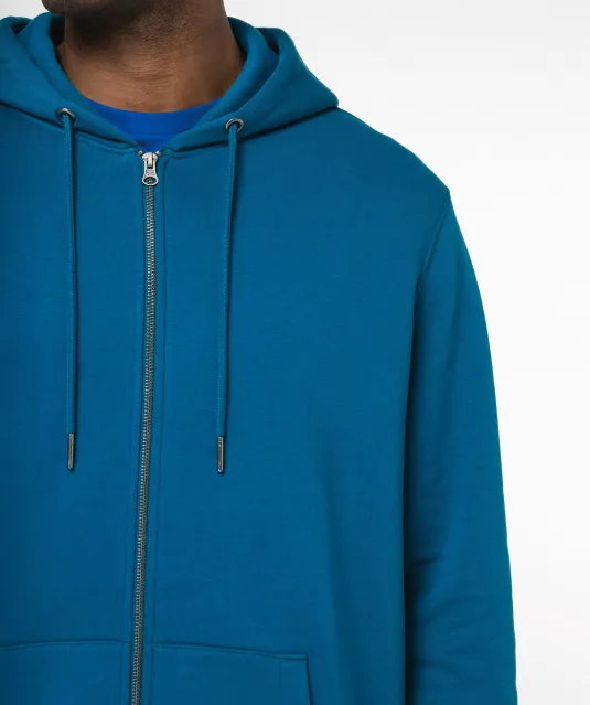 NS402 - Ecologische uniseks sweater met capuchon en rits Black