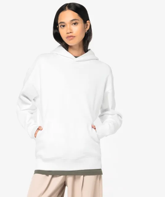 NS408 - Ecologische uniseks oversized sweater met capuchon Ivory