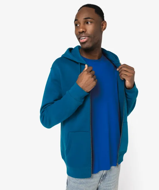 NS402 - Ecologische uniseks sweater met capuchon en rits Black
