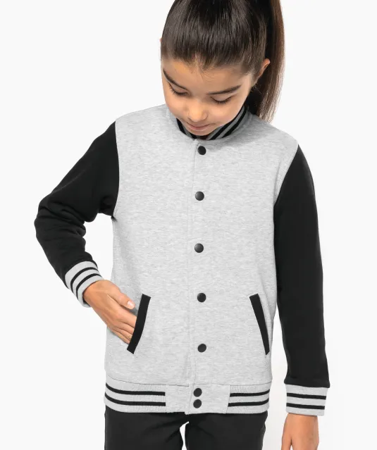 K498 - Kinder college jacket Navy / White