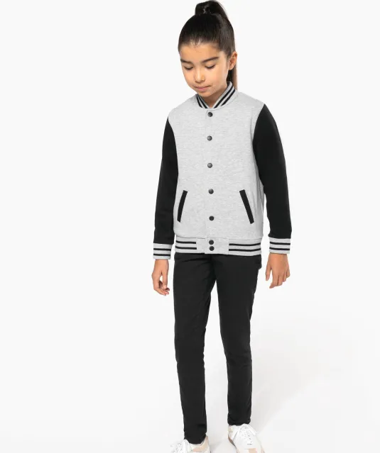 K498 - Kinder college jacket Navy / White