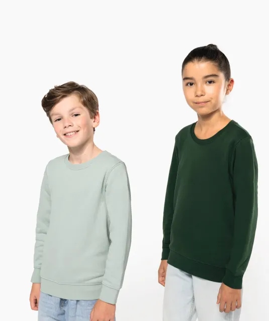 K4026 - Ecologische kindersweater met ronde hals White
