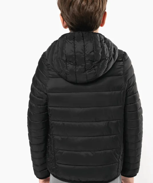 K6112 - Lichte kinderjas met capuchon Black
