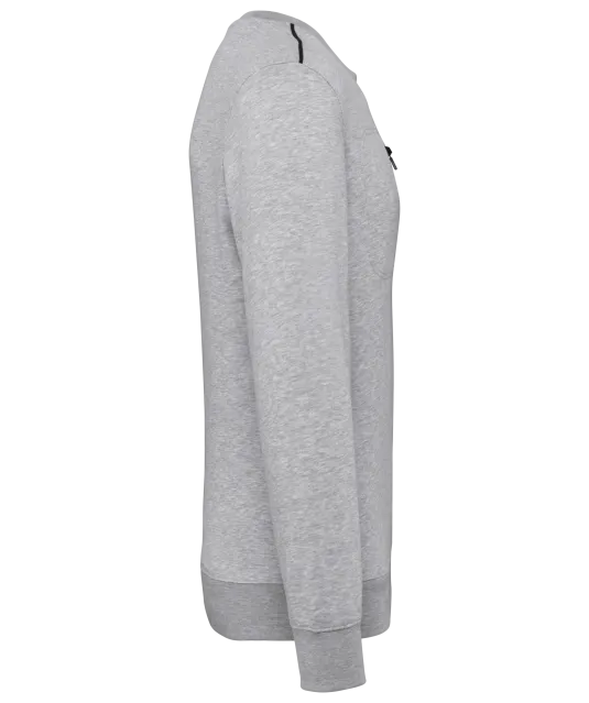 WK403 - Day To Day sweater zakje met contrasterende rits Oxford Grey / Black