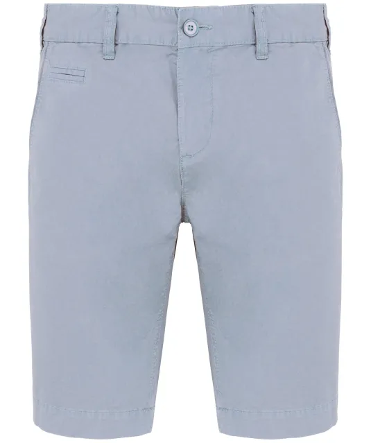 K752 - Herenbermuda met verwassen look Washed Charcoal