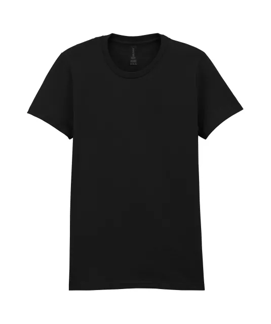 GI65000L - Dames-T-shirt Softstyle Midweight Pitch Black