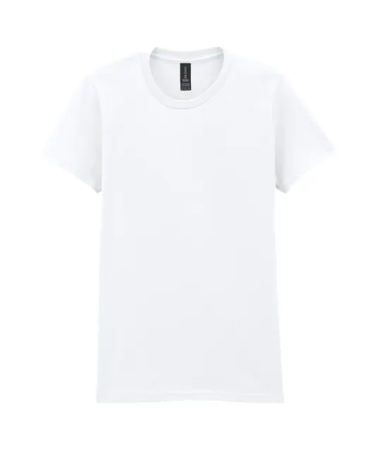 GI65000L - Dames-T-shirt Softstyle Midweight White