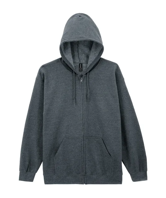 GI18600 - Heavy Blend™Adult Full Zip Hooded Sweatshirt Dark Heather