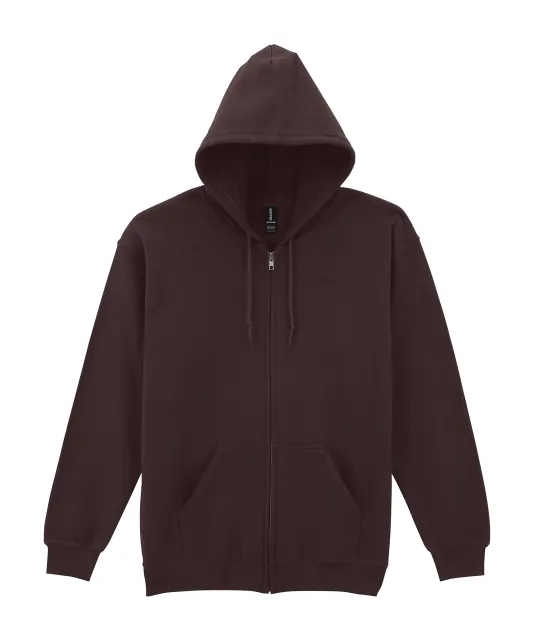 GI18600 - Heavy Blend™Adult Full Zip Hooded Sweatshirt Dark Chocolate