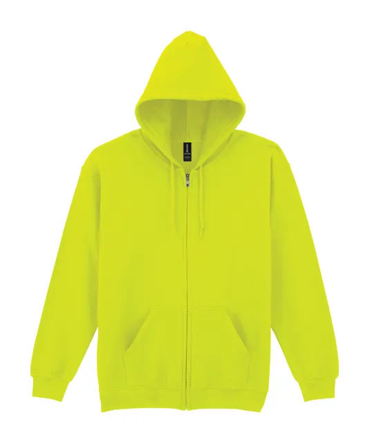 GI18600 - Heavy Blend™Adult Full Zip Hooded Sweatshirt Safety Yellow