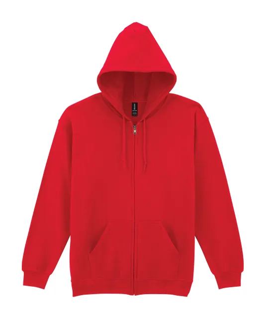 GI18600 - Heavy Blend™Adult Full Zip Hooded Sweatshirt Red